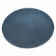 Mūsdienīgs mazgāšanas paklājs POSH aplis shaggy, plīša, biezs pretslīdes zils 