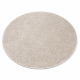Carpet, round SANTA FE beige 33 plain, flat, one colour