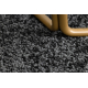 Carpet, round SANTA FE black 98 plain, flat, one colour