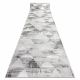 Tapis de couloir LIRA E1627 Triangles géométrique, structuré, moderne, glamour - gris