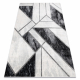 Exclusive EMERALD Carpet 81953 glamour, stylish marble, geometric black / silver 