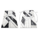 Koberec EMERALD výhradní 81953 glamour, stylový mramor, geometrický černý / stříbrný 