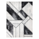 Koberec EMERALD výhradní 81953 glamour, stylový mramor, geometrický černý / stříbrný 