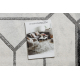 изключителен EMERALD килим 81953 блясък, мрамор, геометричен черен / сребърен 