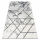 Exklusiv EMERALD Teppich 0085 glamour, stilvoll Marmor, geometrisch weiß / silber 