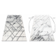 Alfombra EMERALD exclusivo 0085 glamour, elegante mármol, geométrico blanco / plata 
