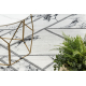 Exklusiv EMERALD Matta 0085 glamour, snygg marble, geometrisk vit / silver 