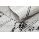 Tappeto EMERALD esclusivo 0085 glamour, elegante Marmo, géométrique bianco / argint 