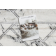 Tapis EMERALD exclusif 0085 glamour, élégant marbre, géométrique blanc / argent 