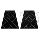 Tæppe EMERALD eksklusiv 7543 glamour, stilfuld geometrisk sort / sølv 