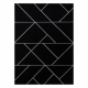 Kizárólagos EMERALD szőnyeg 7543 glamour, elegáns geometriai fekete / ezüst 