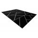 Tapete EMERALD exclusivo 7543 glamour, à moda geométrico preto / prata 