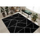 Kizárólagos EMERALD szőnyeg 7543 glamour, elegáns geometriai fekete / ezüst 