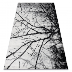 Tæppe EMERALD eksklusiv 3820 glamour, stilfuld træ sølv 