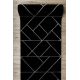 Alfombra de pasillo EMERALD exclusivo 7543 glamour, elegante geométrico negro / plata 
