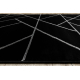 Alfombra de pasillo EMERALD exclusivo 7543 glamour, elegante geométrico negro / plata 