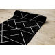 Tekač EMERALD ekskluzivno 7543 glamour, stilski geometrijski črn / srebro 
