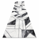 Tapis de couloir EMERALD exclusif 81953 glamour, élégant géométrique noir / argent 