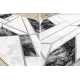 Alfombra de pasillo EMERALD exclusivo 81953 glamour, elegante geométrico negro / plata 
