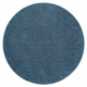 Carpet, round INDUS navy blue 75 plain, MELANGE