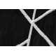 Exklusiv EMERALD Teppich 7543 glamour, stilvoll geometrisch schwarz / silber 
