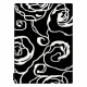 Paklājs HAMPTON Rosa roze, ziedi melns