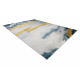 Eksklusiv EMERALD Teppe 1023 glamour, stilig abstraksjon blå / gull