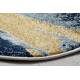килим EMERALD ексклюзивний 1023 гламур стильний aбстракція синій / золото