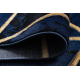 Alfombra EMERALD exclusivo 1020 glamour, elegante mármol, triangulos azul oscuro / oro