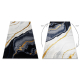 Exclusive EMERALD Carpet 1017 glamour, stylish marble navy / gold