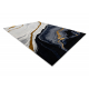 Tæppe EMERALD eksklusiv 1017 glamour, stilfuld marmor marineblå / guld
