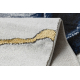 Tæppe EMERALD eksklusiv 1017 glamour, stilfuld marmor marineblå / guld