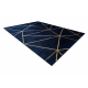 Kizárólagos EMERALD szőnyeg 1013 glamour, elegáns geometriai sötétkék / arany
