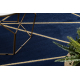 Tappeto EMERALD esclusivo 1013 glamour, elegante géométrique blu scuro / oro