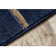 Alfombra EMERALD exclusivo 1013 glamour, elegante geométrico azul oscuro / oro
