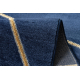 Exclusive EMERALD Carpet 1013 glamour, stylish geometric navy / gold