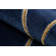 Tæppe EMERALD eksklusiv 1013 glamour, stilfuld geometrisk marineblå / guld