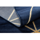 Koberec EMERALD výhradní 1013 glamour, stylový geometrický tmavě modrý / zlato