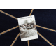 Exclusive EMERALD Carpet 1013 glamour, stylish geometric navy / gold