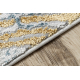 Eksklusiv EMERALD Teppe 1024 glamour, stilig abstraksjon blå / gull