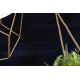 Eksklusiv EMERALD Teppe 1022 glamour, stilig geometriske marinen / gull