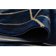 Αποκλειστικό EMERALD Χαλί 1022 αίγλη, κομψό γεωμετρική σκούρο μπλε / χρυσός