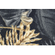 Pogumovaný běhoun MONSTERA Listy zlatý 100 cm