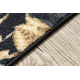 Csúszásgátló futó szőnyeg MONSTERA Levelek, gumi arany 100 cm