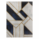 Alfombra EMERALD exclusivo 1015 glamour, elegante mármol, geométrico azul oscuro / oro