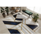 килим EMERALD ексклюзивний 1015 гламур стильний Мармур, Геометричні темно-синій / золото