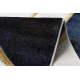 изключителен EMERALD килим 1015 блясък, мрамор, геометричен тъмно синьо / злато