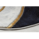 Kilimas EMERALD išskirtinis 1015 glamour, stilingas marmuras, geometrinis tamsiai mėlyna / auksas