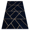 Tapis EMERALD exclusif 1012 glamour, élégant géométrique blu scuro / or