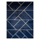 Eksklusiv EMERALD Teppe 1012 glamour, stilig geometriske marinen / gull